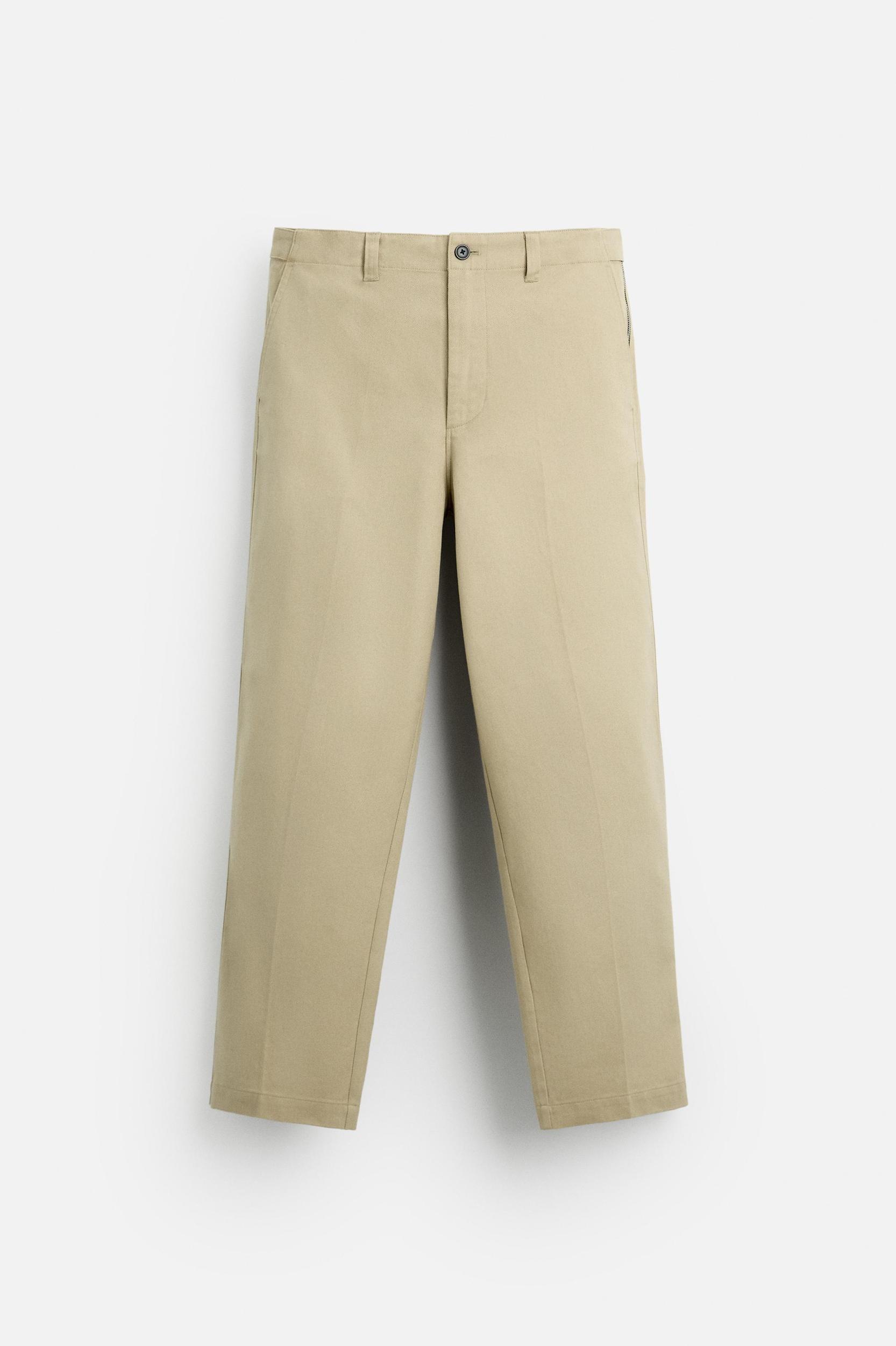 STRAIGHT FIT ZIPPER PANTS Product Image