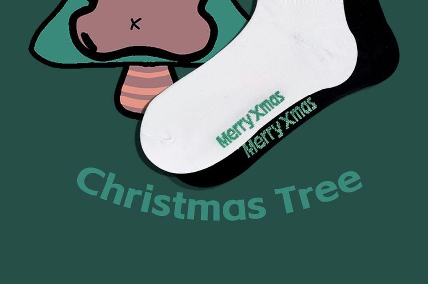 Cartoon Print Lettering Socks Product Image