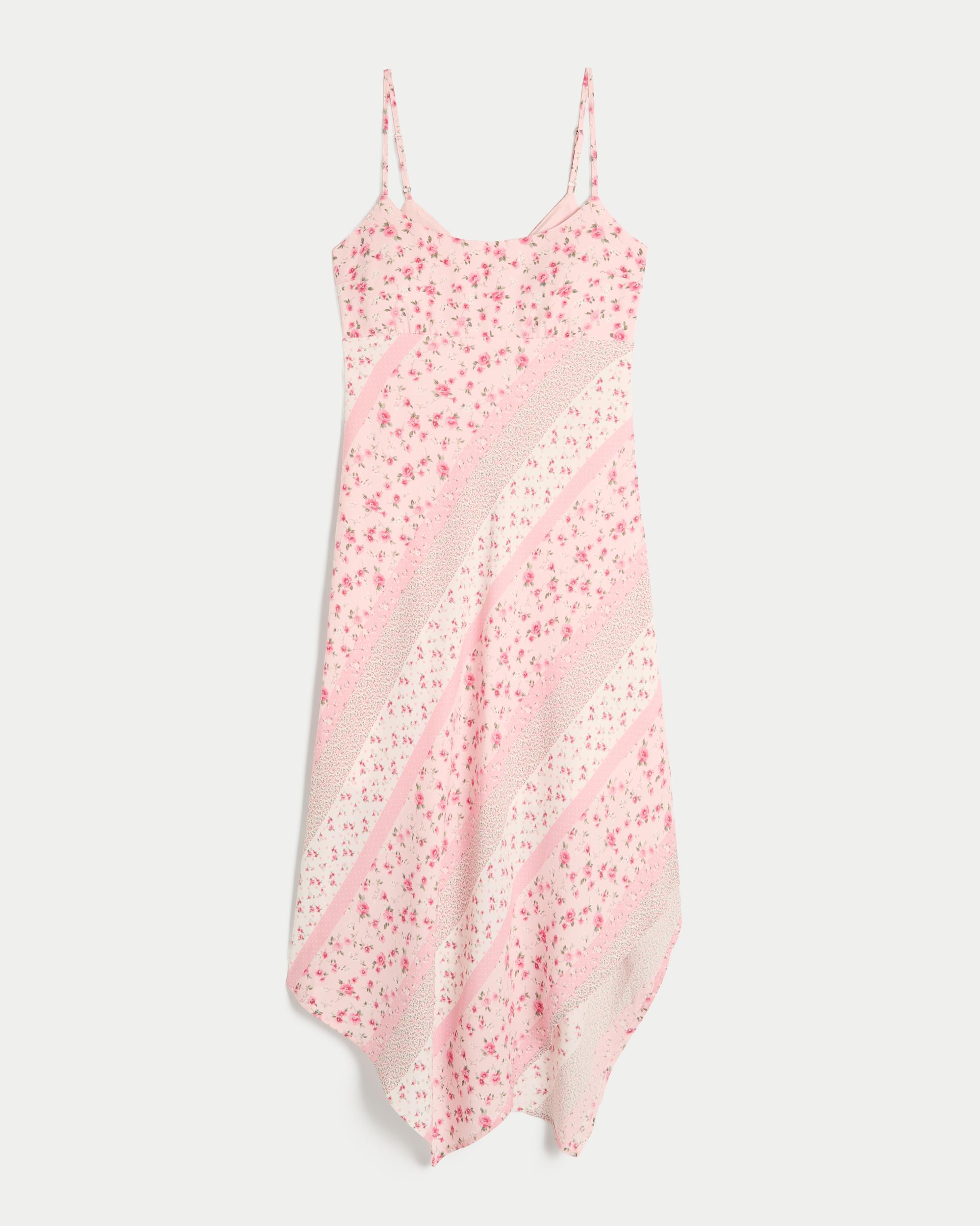 Asymmetrical Hem Midi Dress Product Image