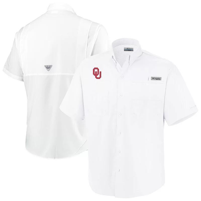 Men's Columbia White Oklahoma Sooners Big & Tall Collegiate Tamiami Button-Down Shirt, Size: 4XLT Product Image