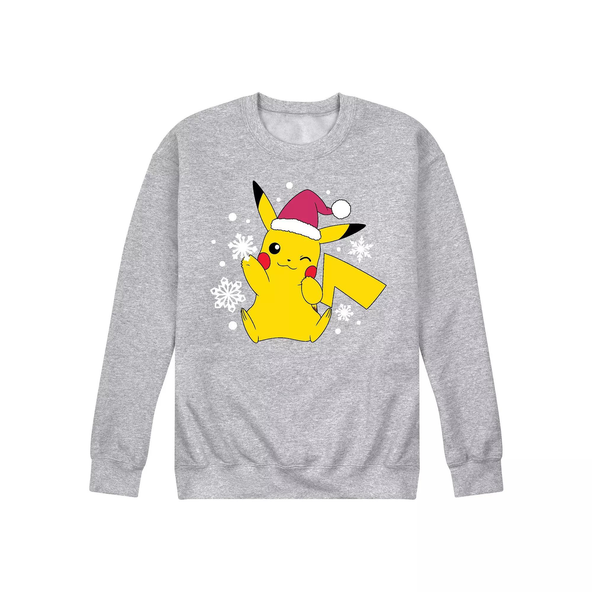 Mens Pokemon Pika Santa Hat Sweatshirt Product Image