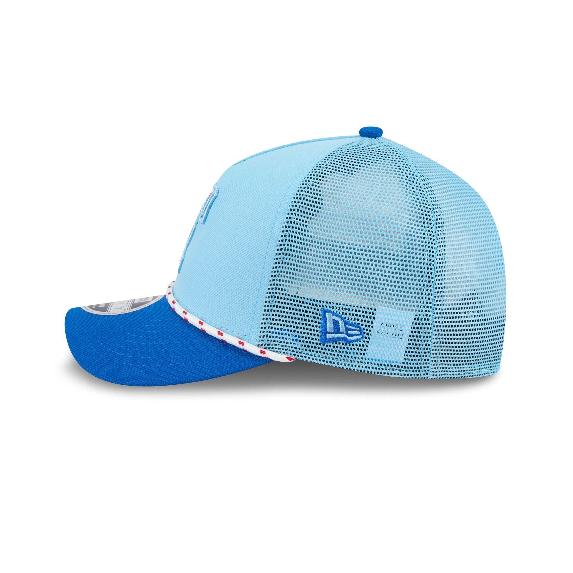 Texas Rangers Independence Day 2025 9FORTY M-Crown A-Frame Trucker Hat Male Product Image