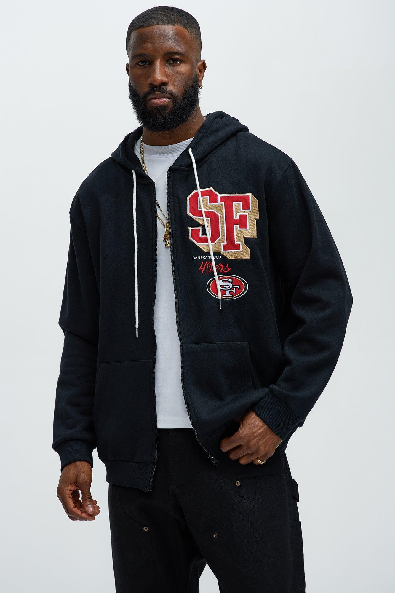 49ers Bold Zipp Hoodie - Black Product Image