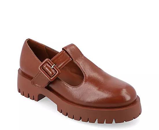 Journee Suvi Tru Comfort Foam Womens Mary Jane Flats Ivory Product Image