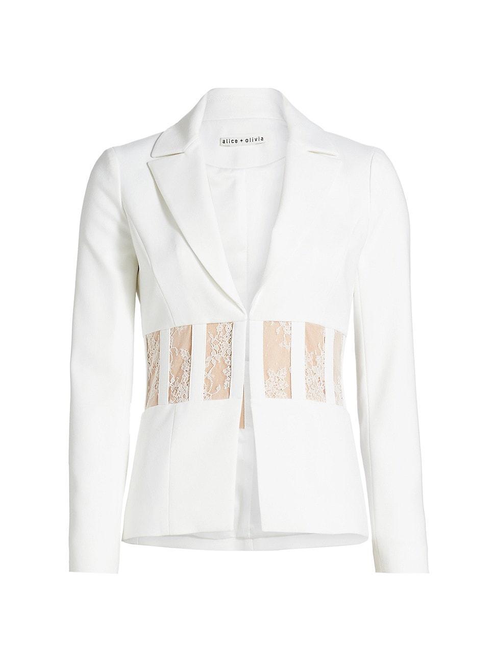 Womens Alexia Lace-Embellished Blazer Product Image