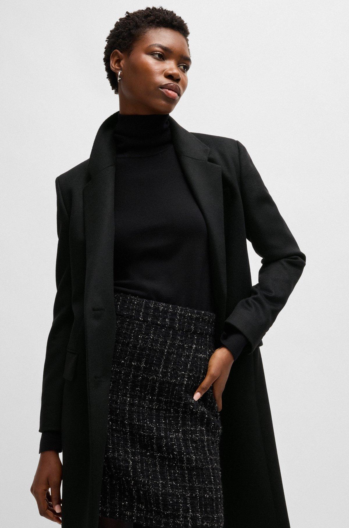 Slim-fit coat in wool and cashmere Product Image