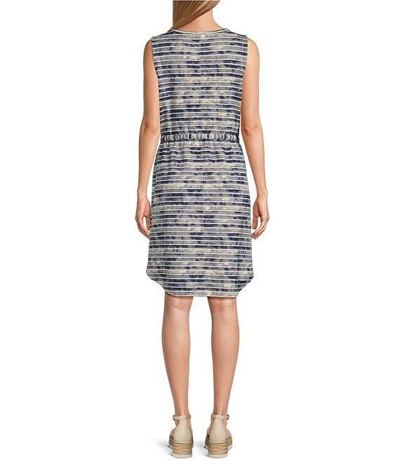 Westbound Sleeveless Crew Neck Tie Front Dress Product Image