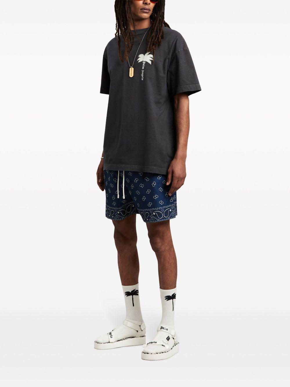 Palm tree-print cotton T-shirt Product Image