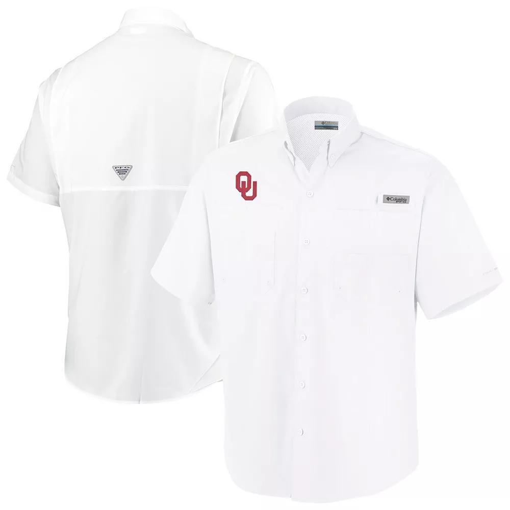 Men's Columbia White Oklahoma Sooners Big & Tall Collegiate Tamiami Button-Down Shirt, Size: 4XLT Product Image
