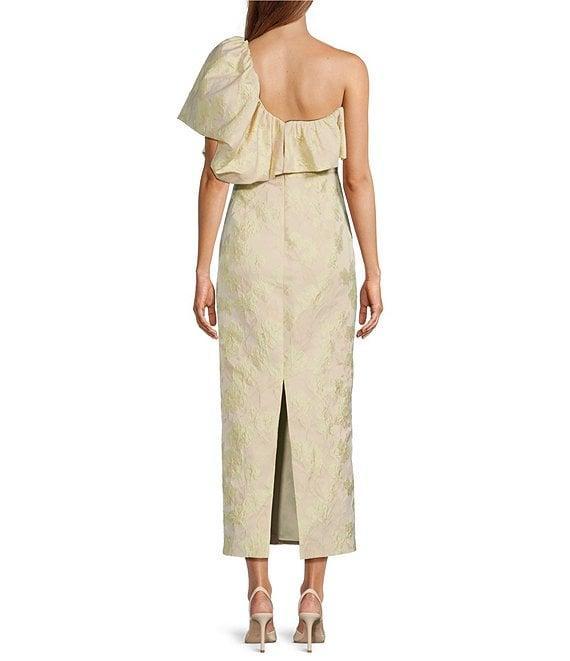 Antonio Melani Jordyn Floral Jacquard One Shoulder Midi Dress Product Image