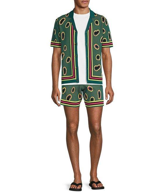 Murano Shape of Water Collection Geo Jacquard 5.5#double; Inseam Shorts Product Image