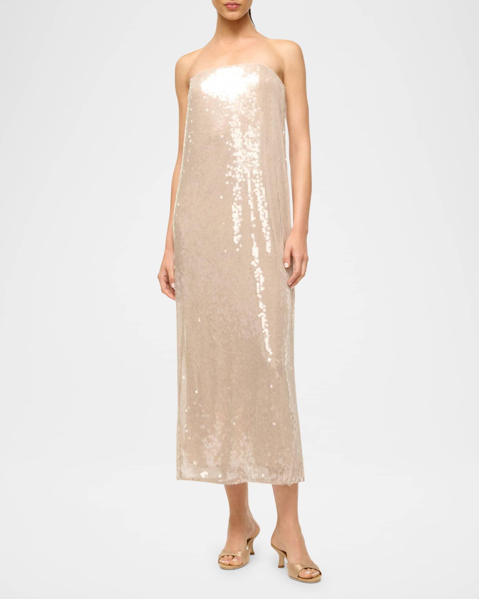 Casey Sequined Strapless Midi Dress Product Image