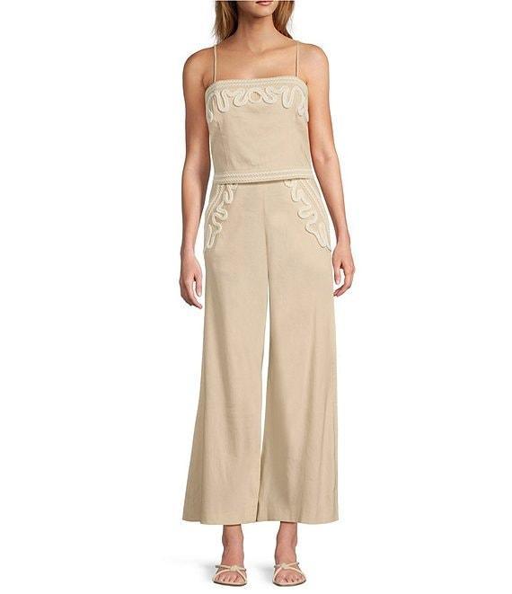 Antonio Melani Coordinating Kara Linen Square Neck Sleeveless Blouse Product Image