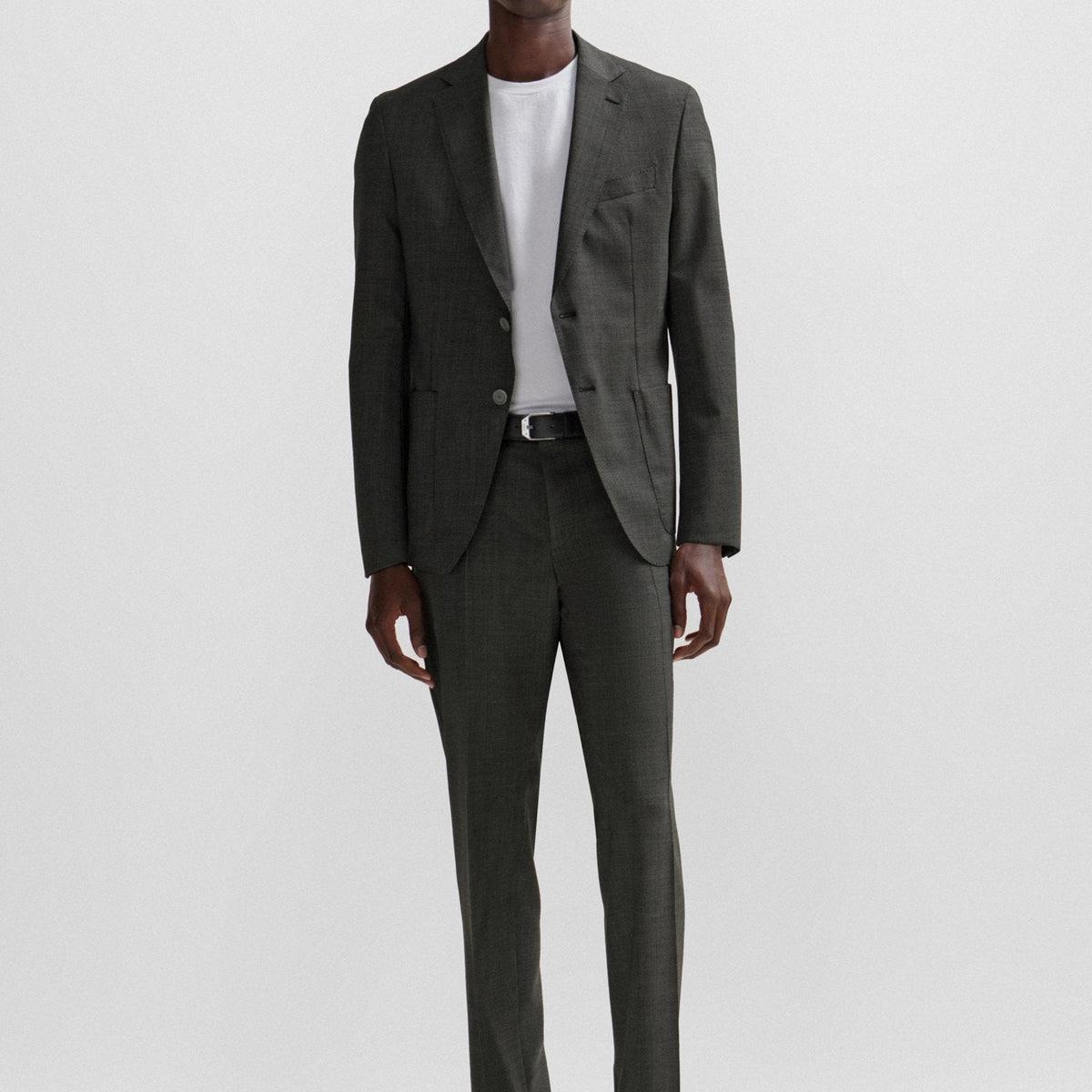 BOSS P-Huge-2Pcs-241 Slim Fit Suit in Micro Patterned Virgin Wool Male Product Image