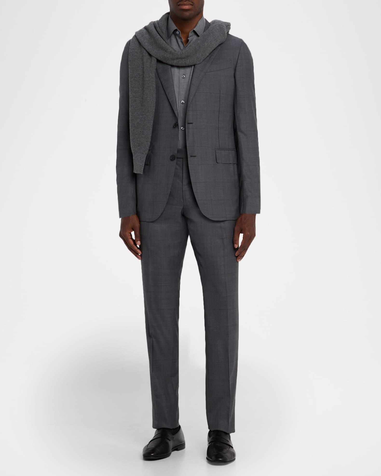 Men's Tonal Plaid 15milmil15 Wool Suit Product Image