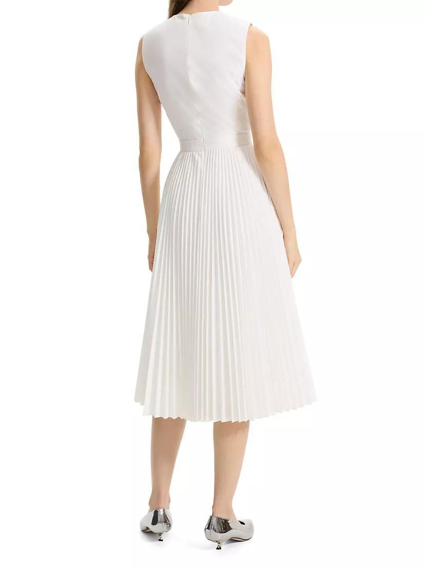 Pleated Sleeveless Midi-Dress Product Image