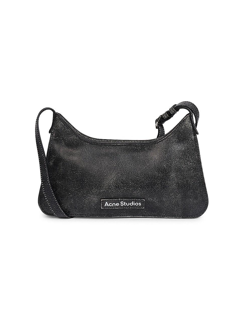 Womens Mini Platt Crackle Leather Shoulder Bag Product Image