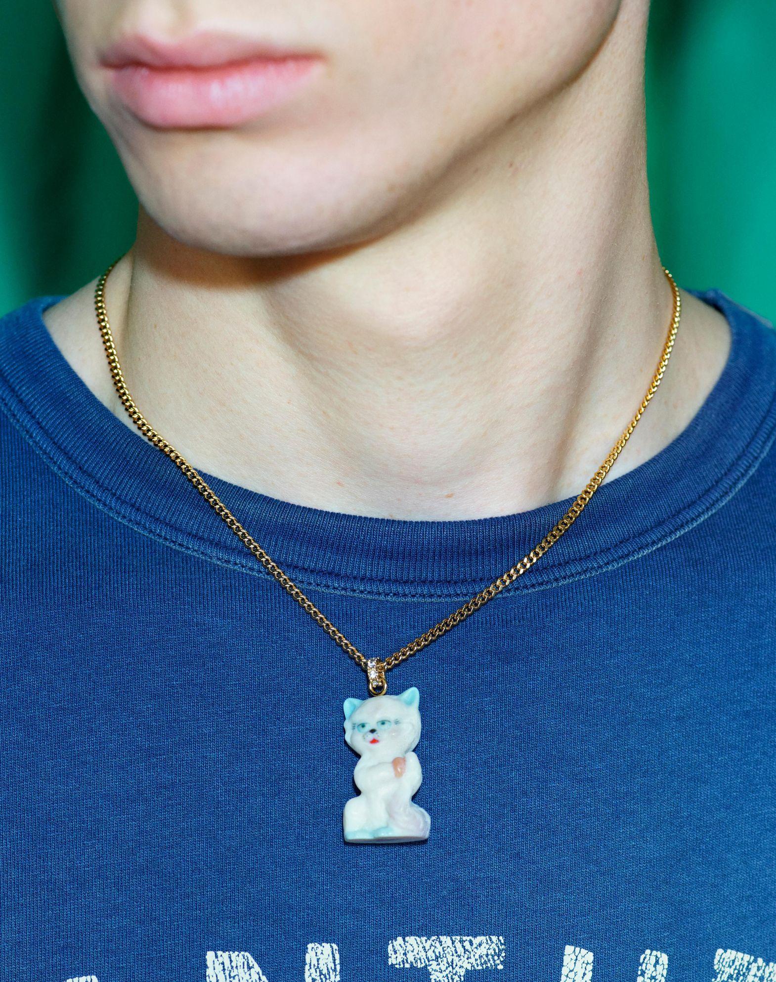 Valentino Garavani Le Chat De La Maison Necklace In Nylon And Metal Product Image