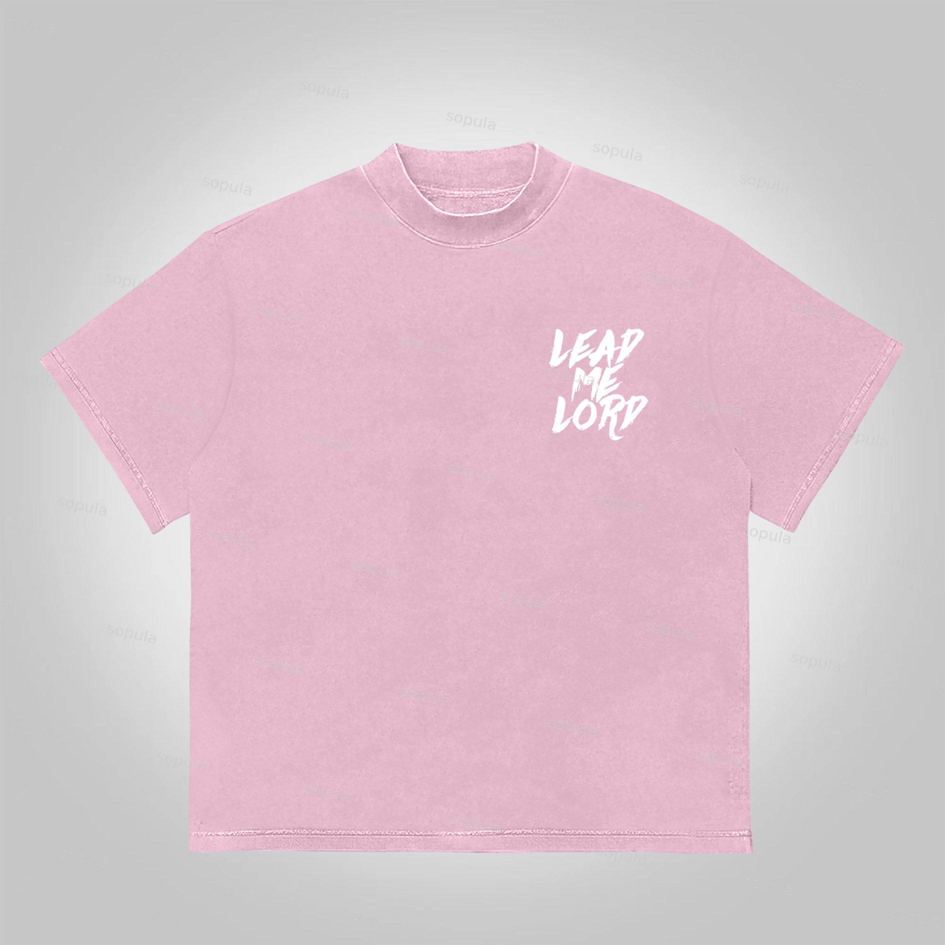 Sopula Lead Me Lord Slogan Graphics Cotton T-Shirt Product Image