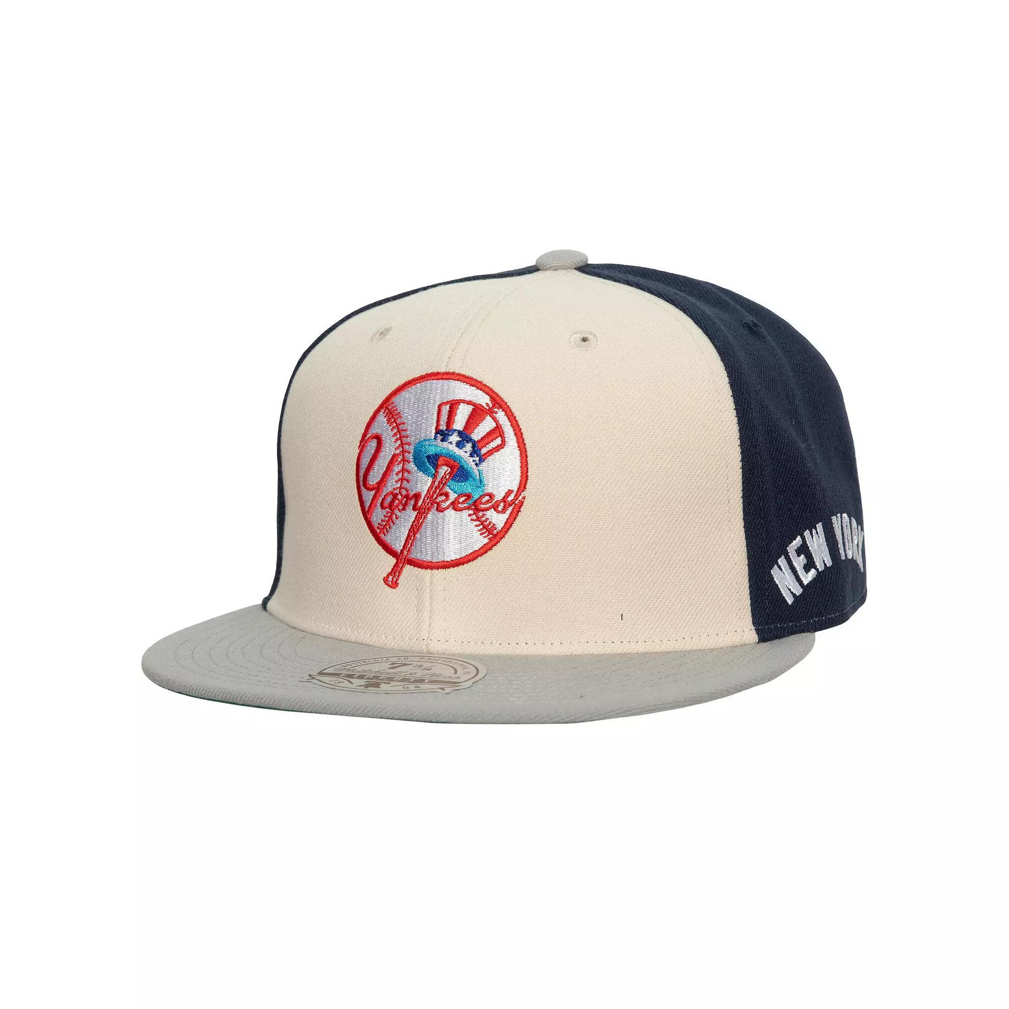 Men's Mitchell & Ness Cream/Gray New York Yankees Yankee Stadium 50th Anniversary Homefield Fitted Hat, Size: 8, Beige Product Image