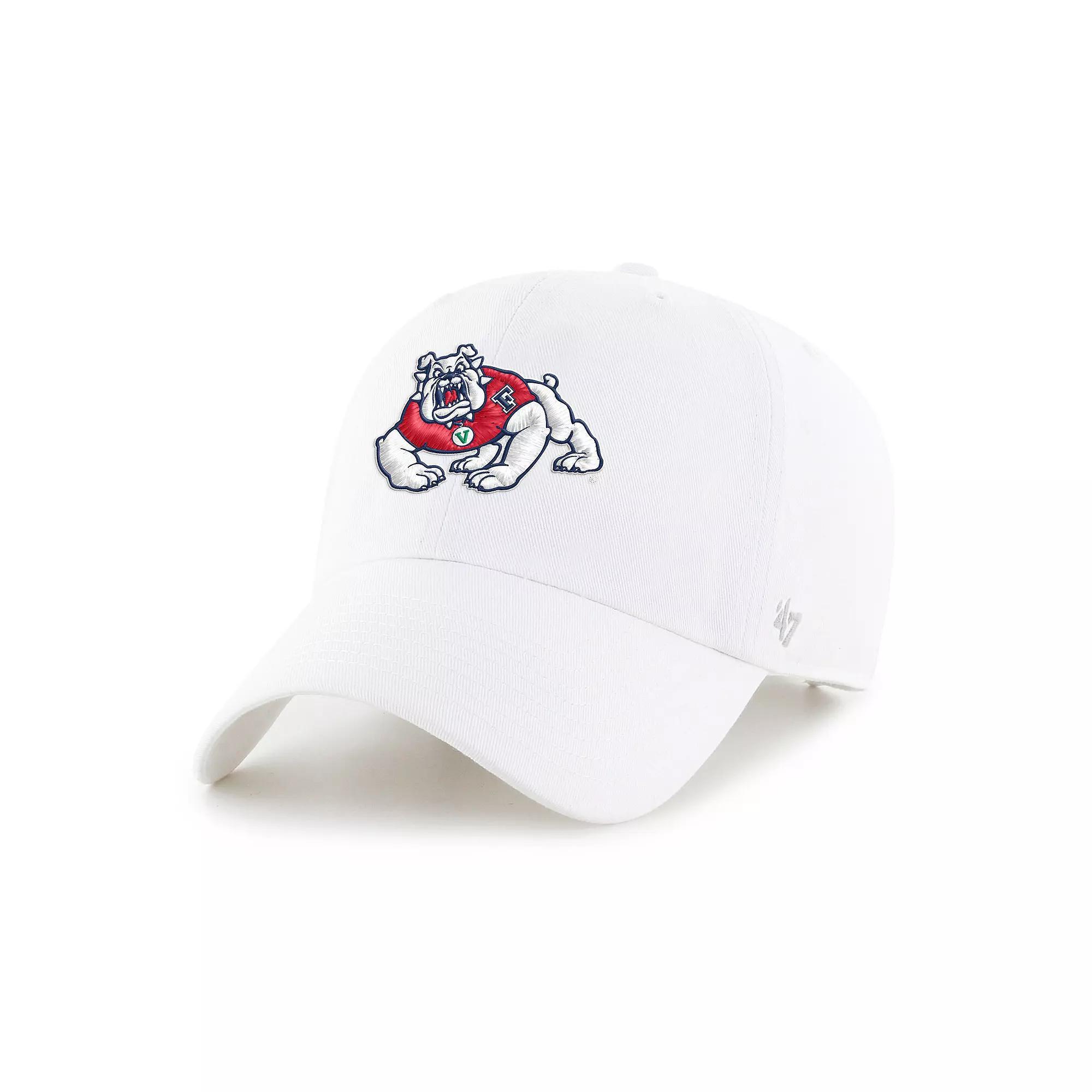 Men's '47  White Fresno State Bulldogs Clean Up Adjustable Hat, Csf White Product Image