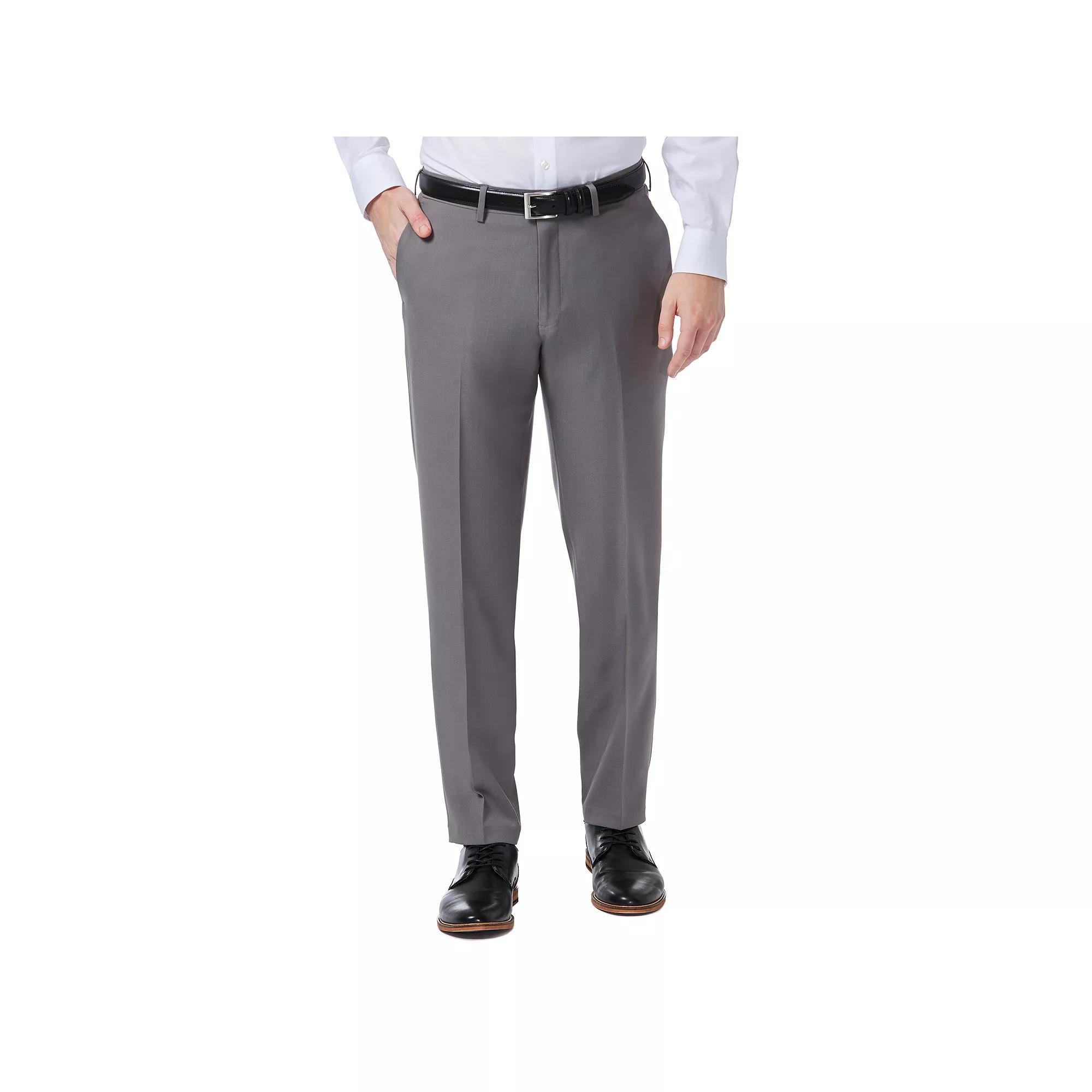 Mens Haggar Premium Comfort Flex-Waist Slim-Fit Stretch Flat-Front Dress Pants, Mens Product Image
