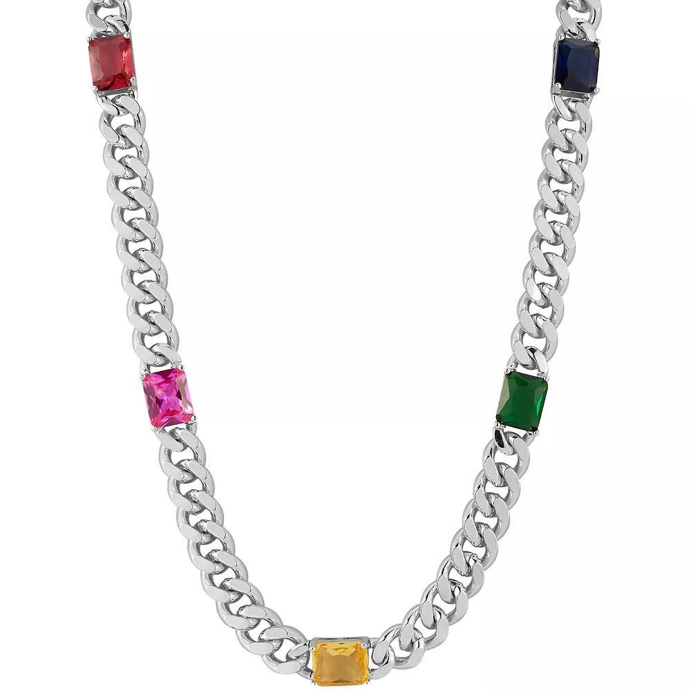 WINX 18k Gold Plated Cubic Zirconia Necklace, Women's, Size: 22", Silver Tone Product Image