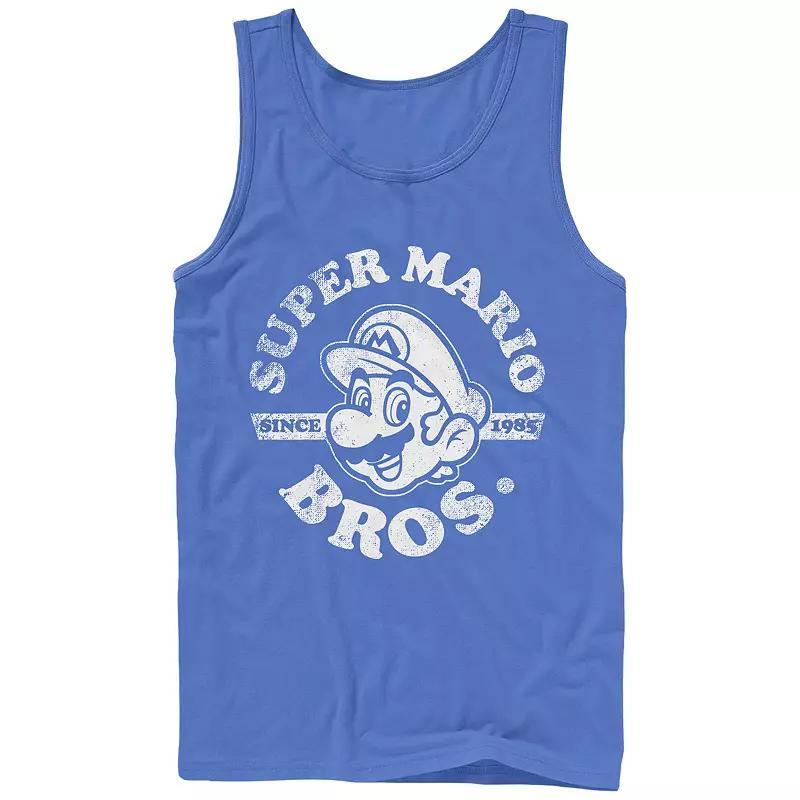 Mens Nintendo Super Mario Bros Since 1985 Tank Top Blue Product Image