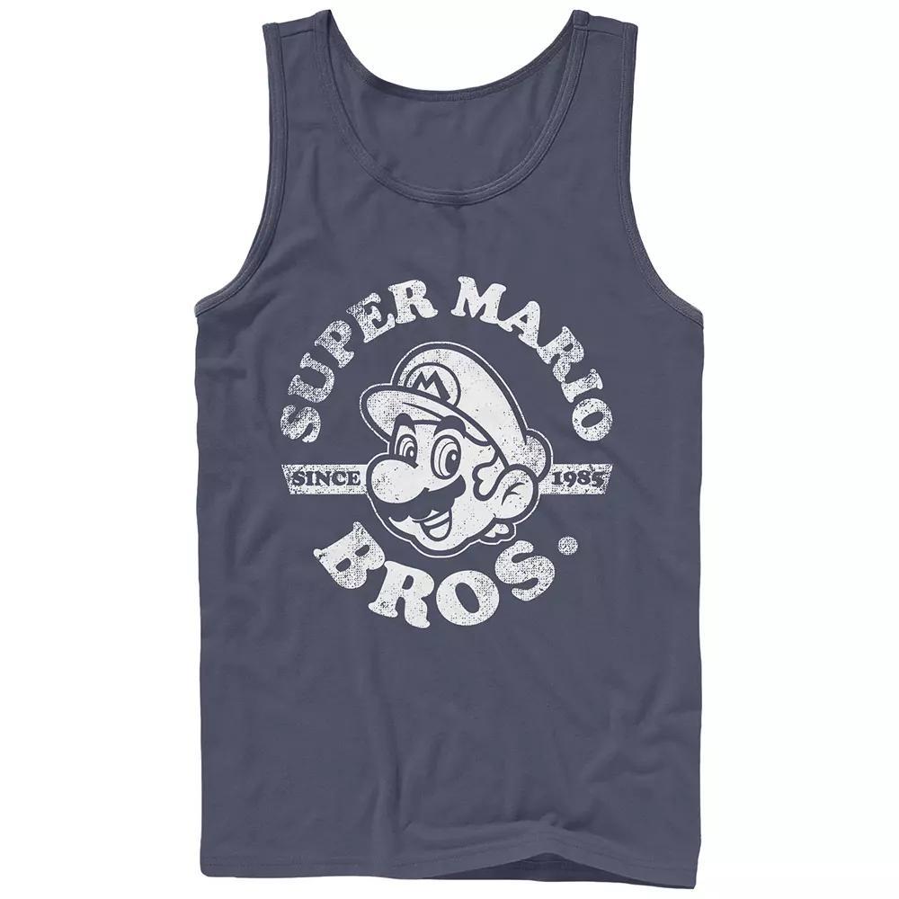Men's Nintendo Super Mario Bros Since 1985 Tank Top, Size: Small, Blue Product Image