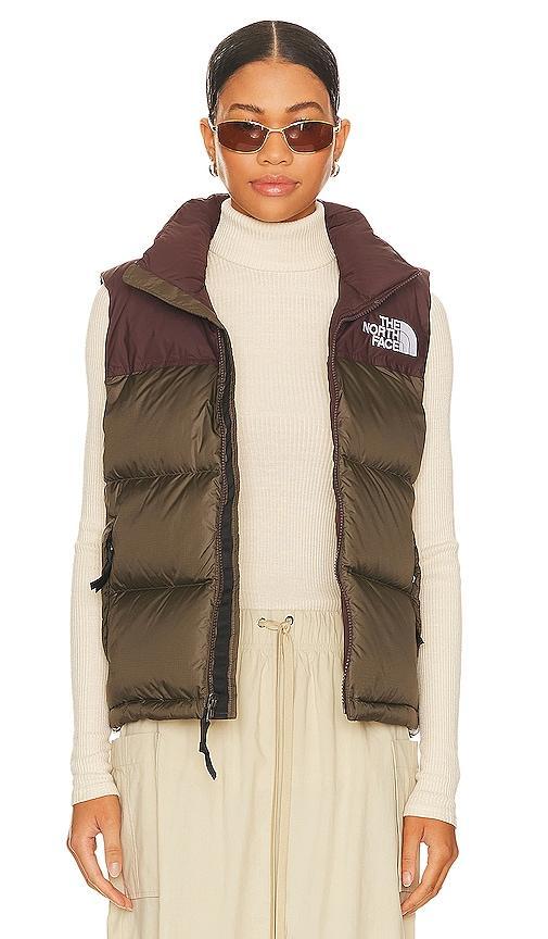 Womens Retro Nuptse Logo Down Vest Product Image
