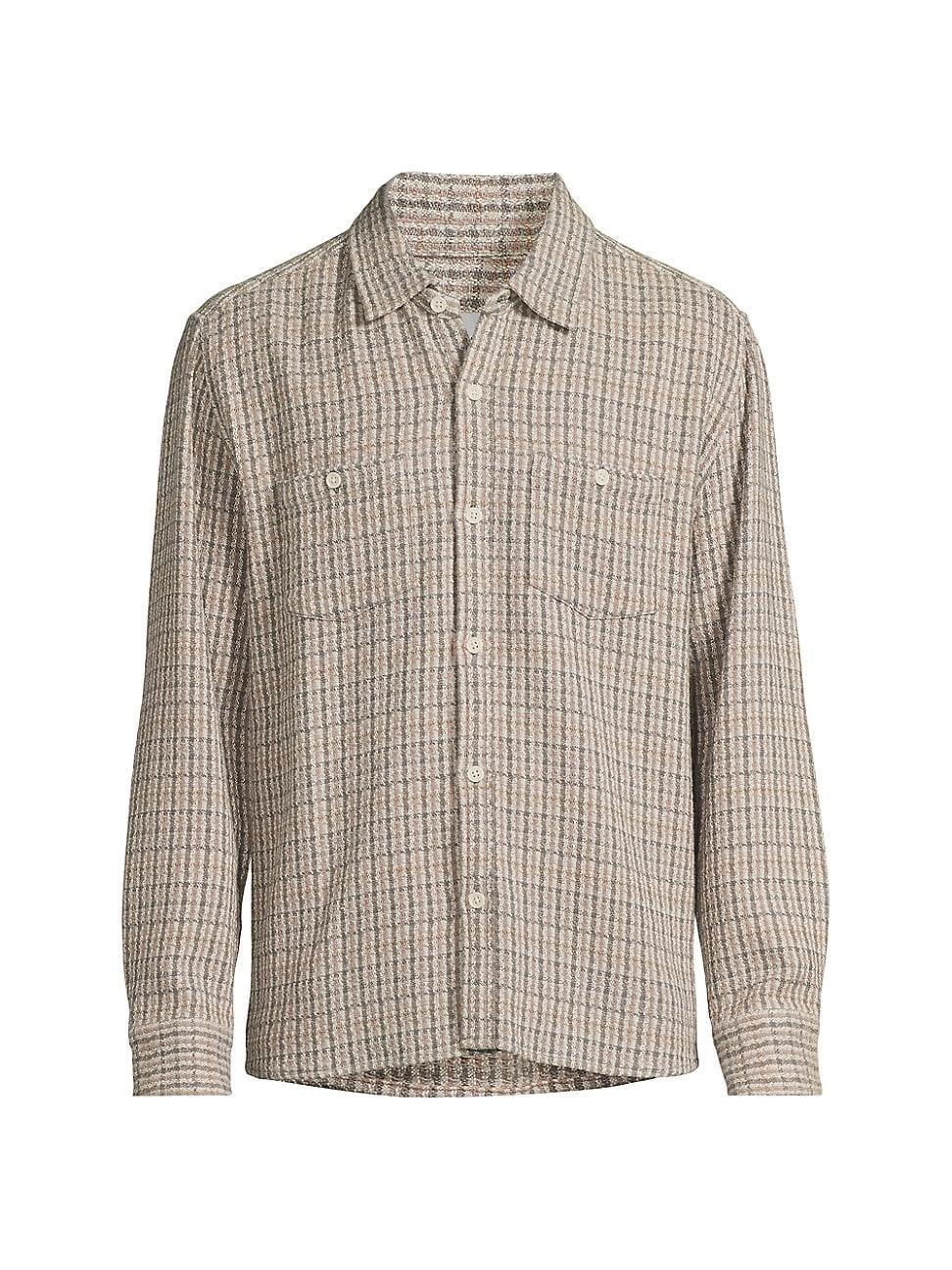 Mens Dreamweaver Tweed Button-Front Shirt Product Image