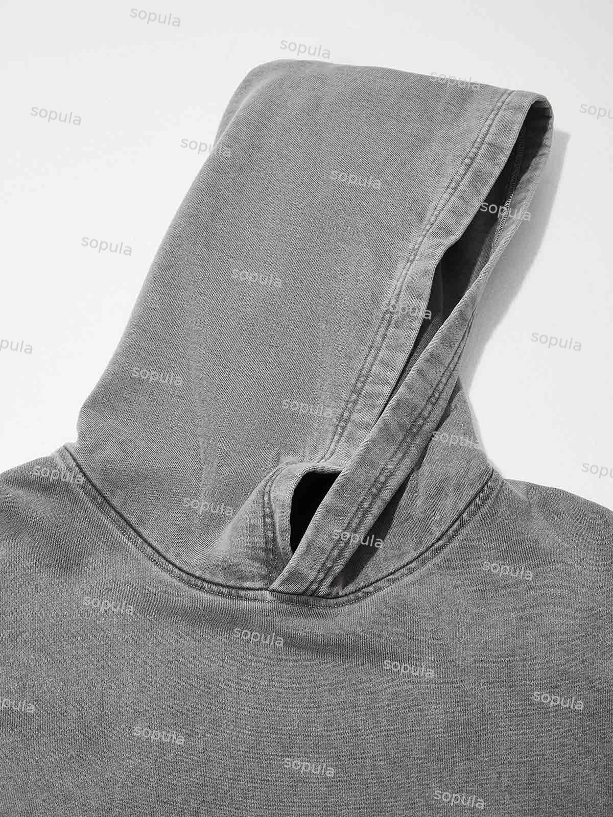 Rodeo Cowboy Stamp Print Washed Hoodie Product Image