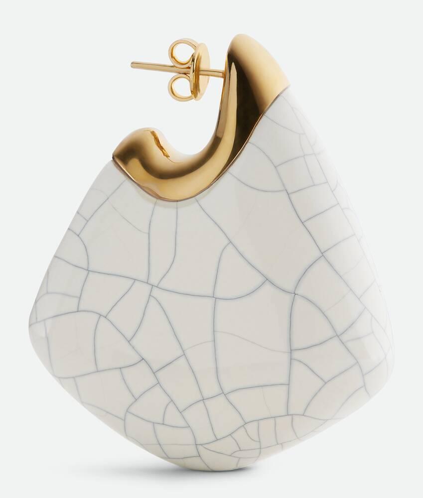 Women's Large Fin Earrings in Chalk Product Image