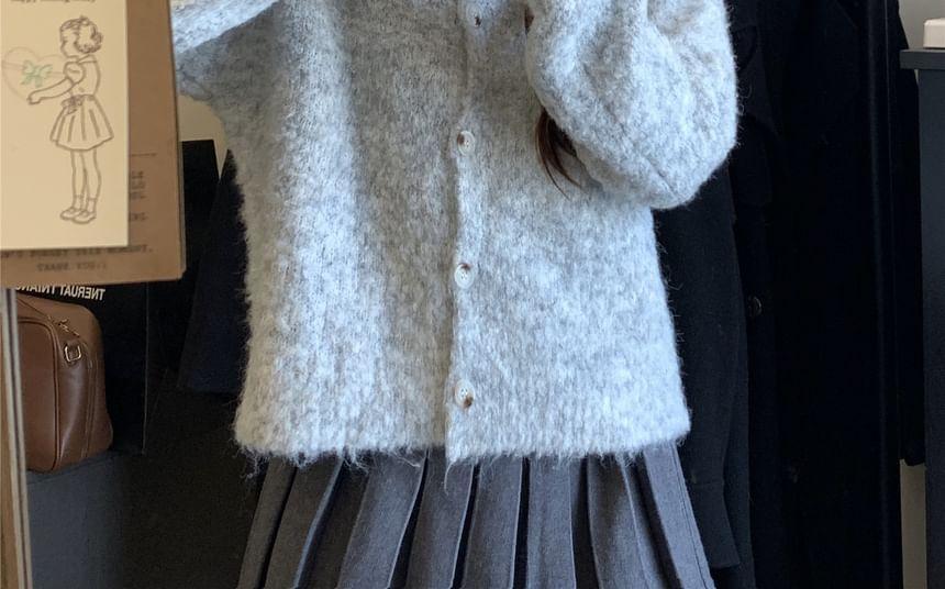 Round Neck Cardigan Product Image
