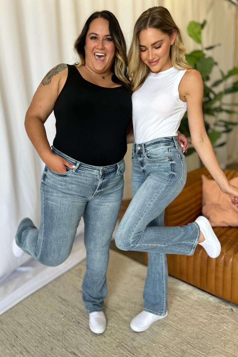 Renae Mid-Rise Nondistressed Bootcut Judy Blue Jeans - ONLINE EXCLUSIVE! Product Image