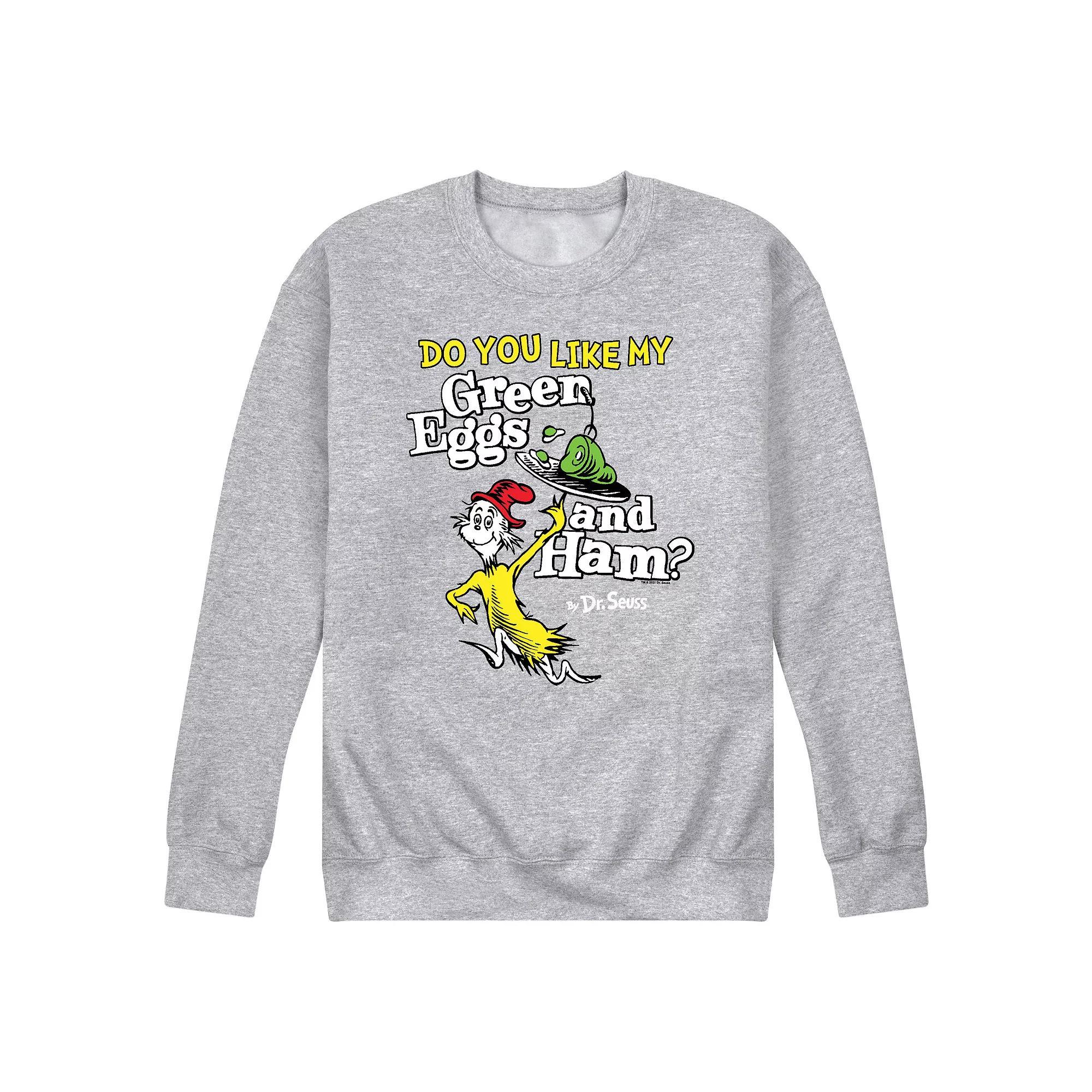 Mens Dr Seuss Green Eggs And Ham Graphic Sweatshirt Product Image