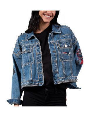 Womens G-III 4Her by Carl Banks New England Patriots First Finish Medium Denim Full-Button Jacket Product Image