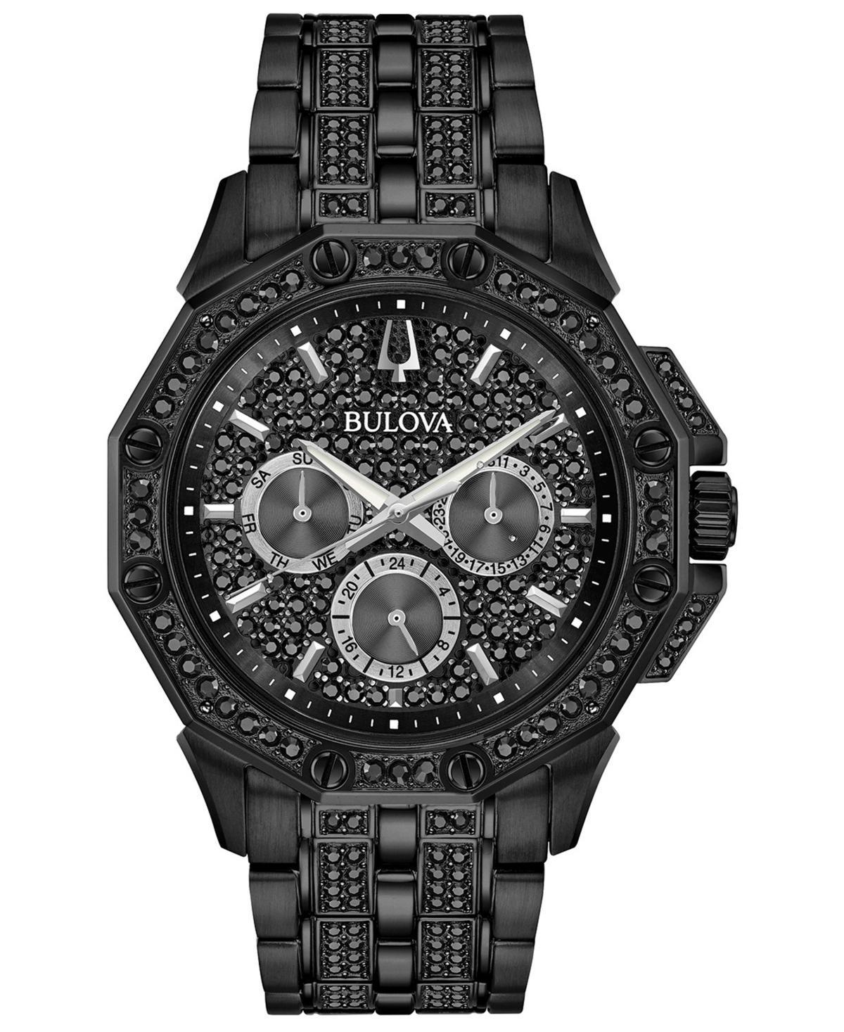 Bulova Mens Phantom Crystal-Accent Stainless Steel Bracelet Watch - 96A254 Silver Product Image