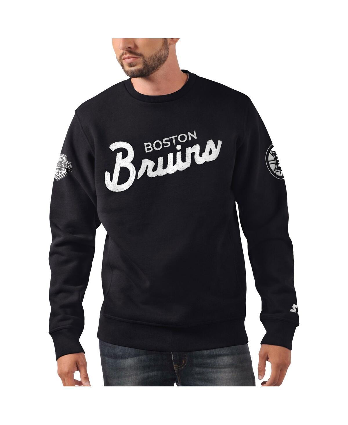 Mens Starter x NHL Ice Boston Bruins Cross Check Pullover Sweatshirt Product Image
