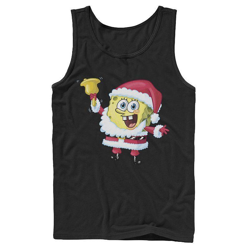 Men's Nickelodeon SpongeBob SquarePants Santa Claus Tank Top, Size: Large, Black Product Image