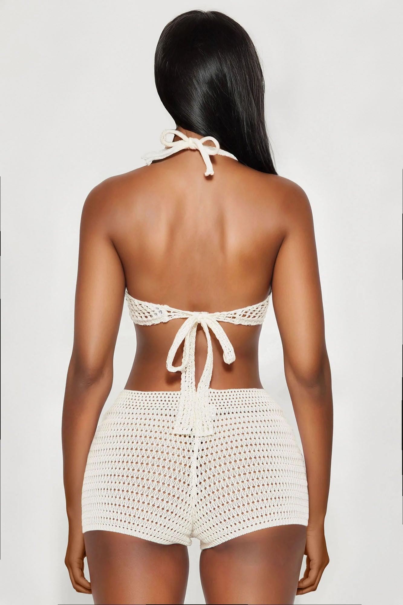 Forbidden Fruit Crochet Short Set - White/combo Product Image