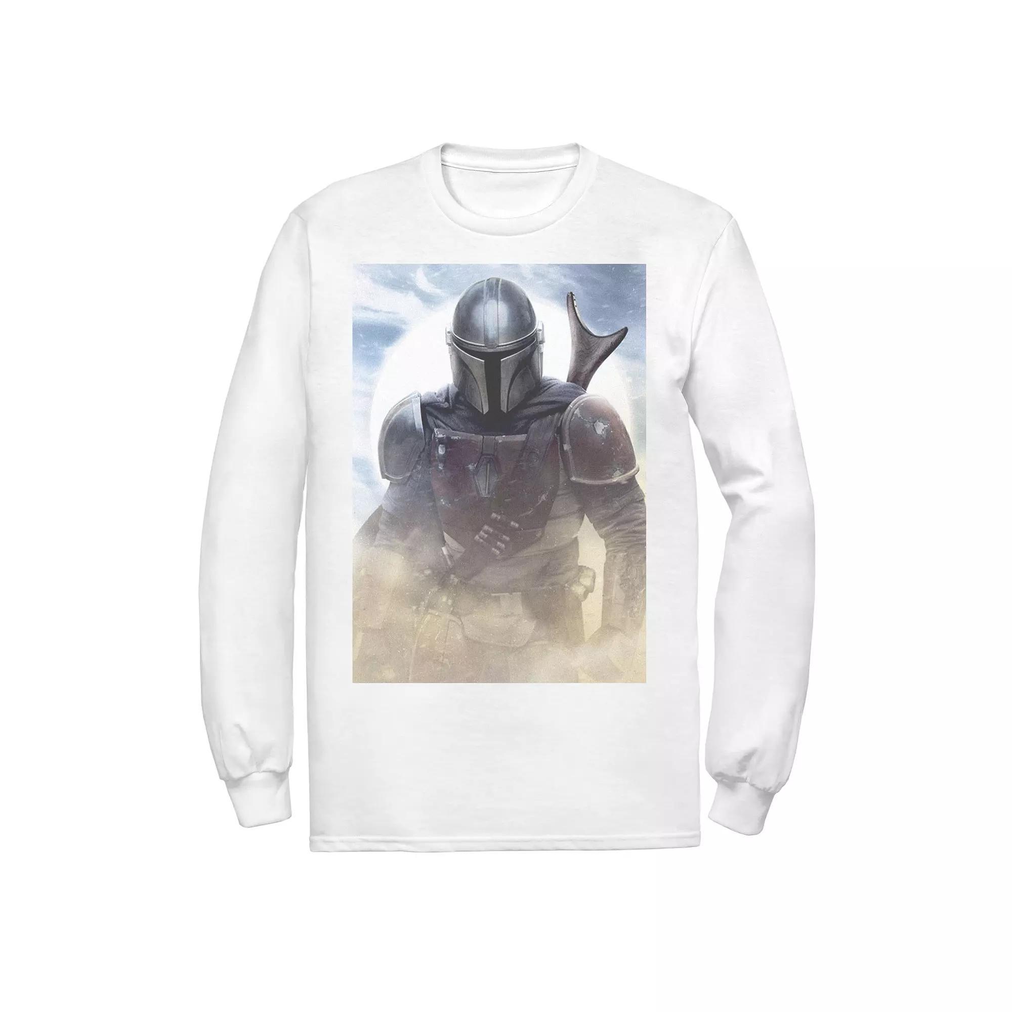 Men's Star Wars The Mandalorian Bounty Hunter Dusty Portrait Tee, Size: XXL, White Product Image
