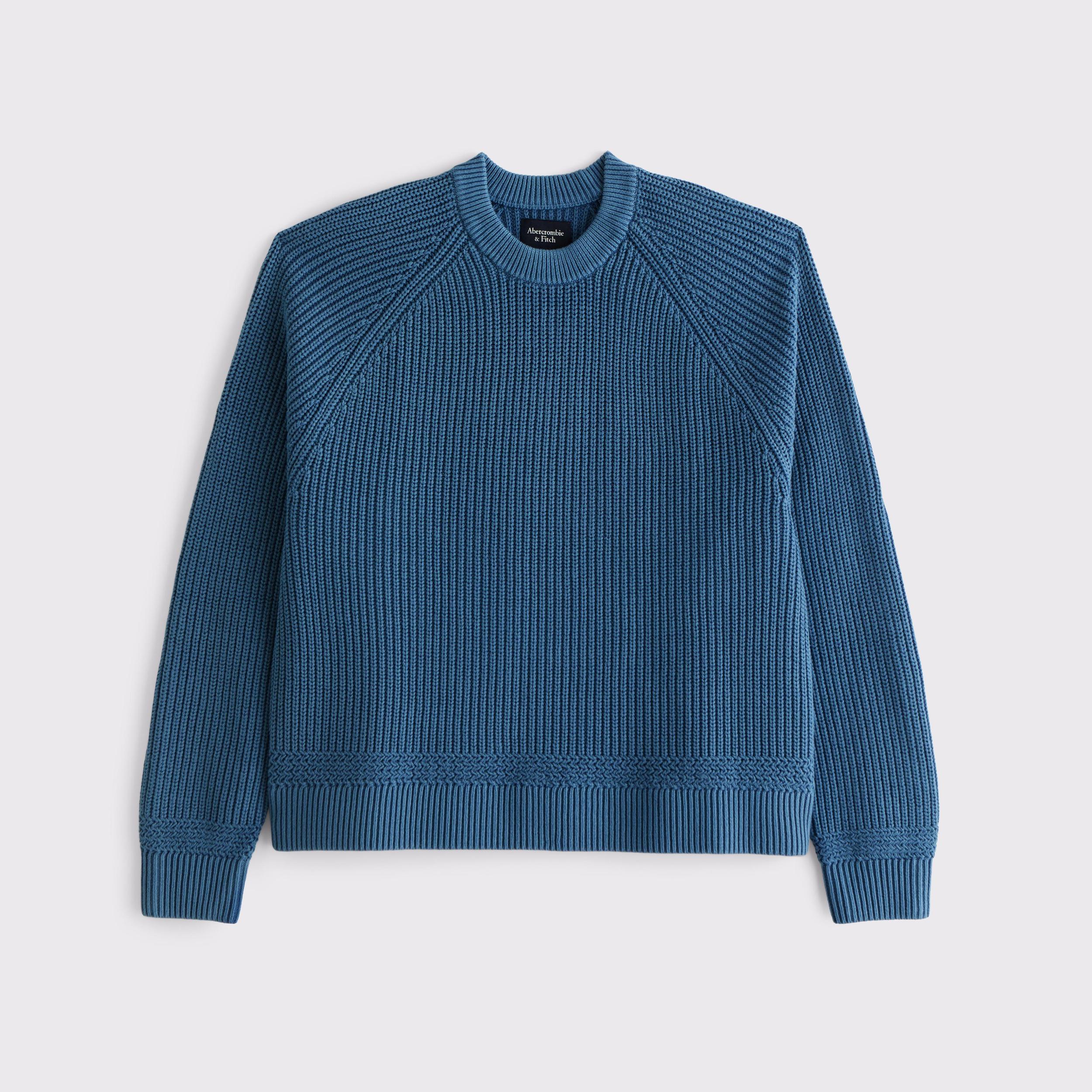 Oversized Washed Crew Sweater Product Image