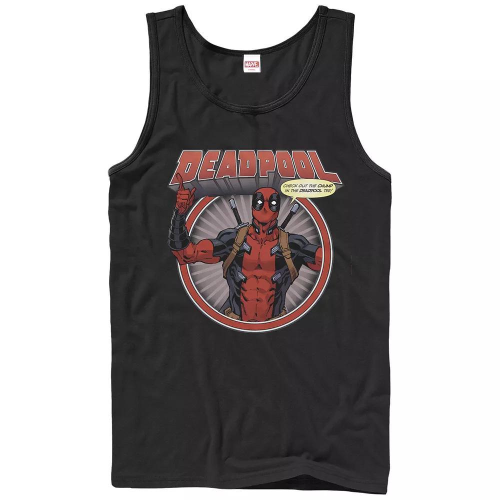 Men's Marvel Deadpool Check Out The Chump In The Deadpool Graphic Tee Graphic Tank, Size: Large, Black Product Image