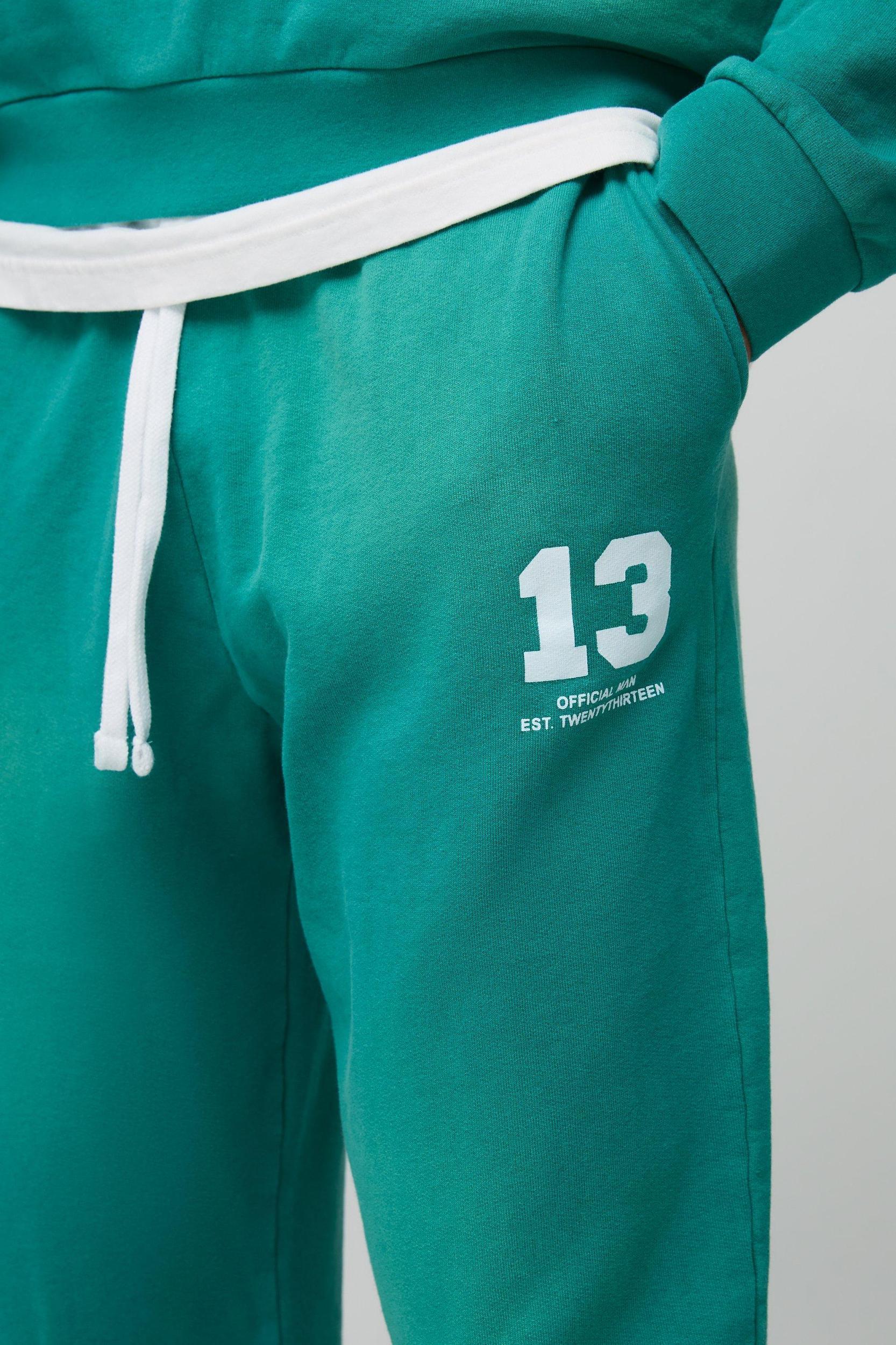 Relaxed Fit Spray Wash Ofcl Printed Sweatpants | boohooMAN USA Product Image