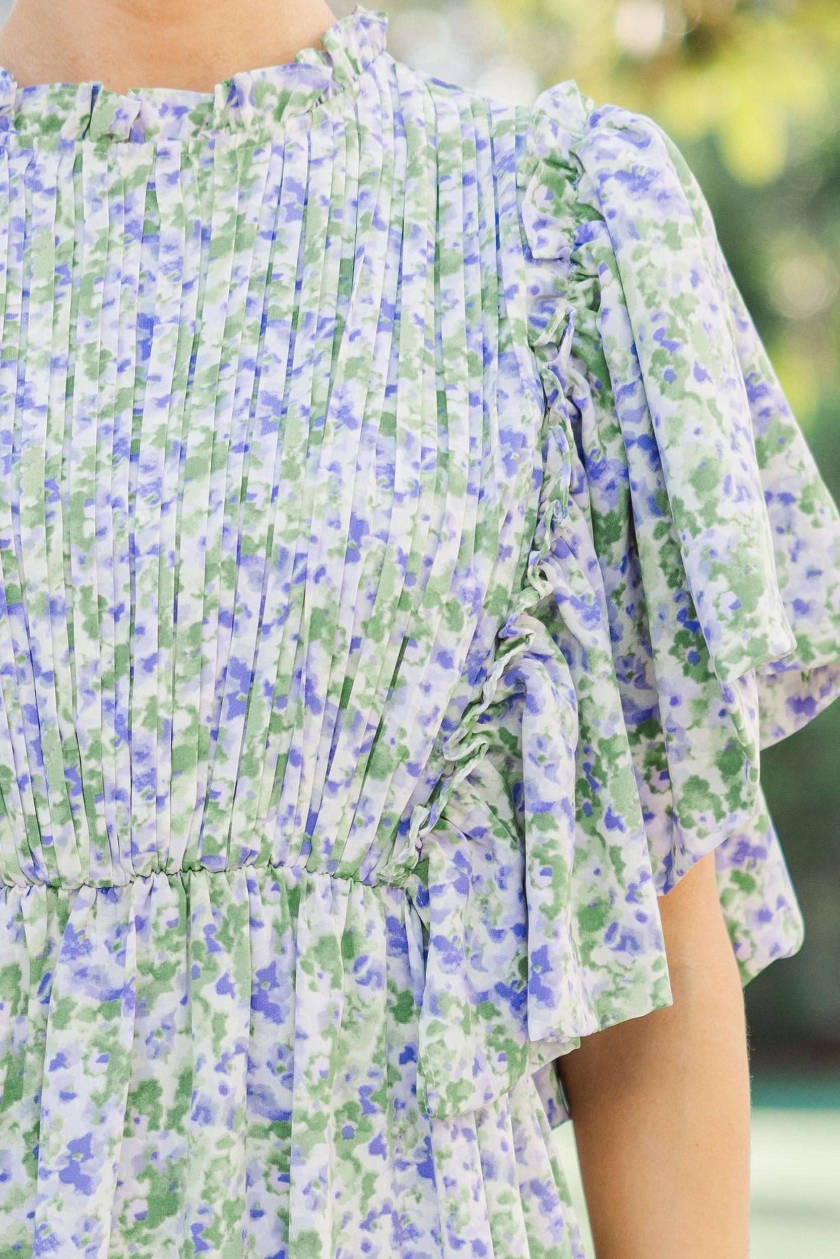 Say You Love It Purple Watercolor Midi Dress Female Product Image