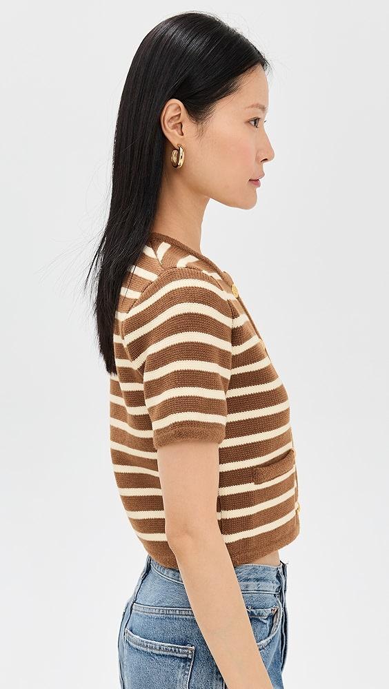 English Factory Knit Striped Sweater Cardigan | Shopbop Product Image