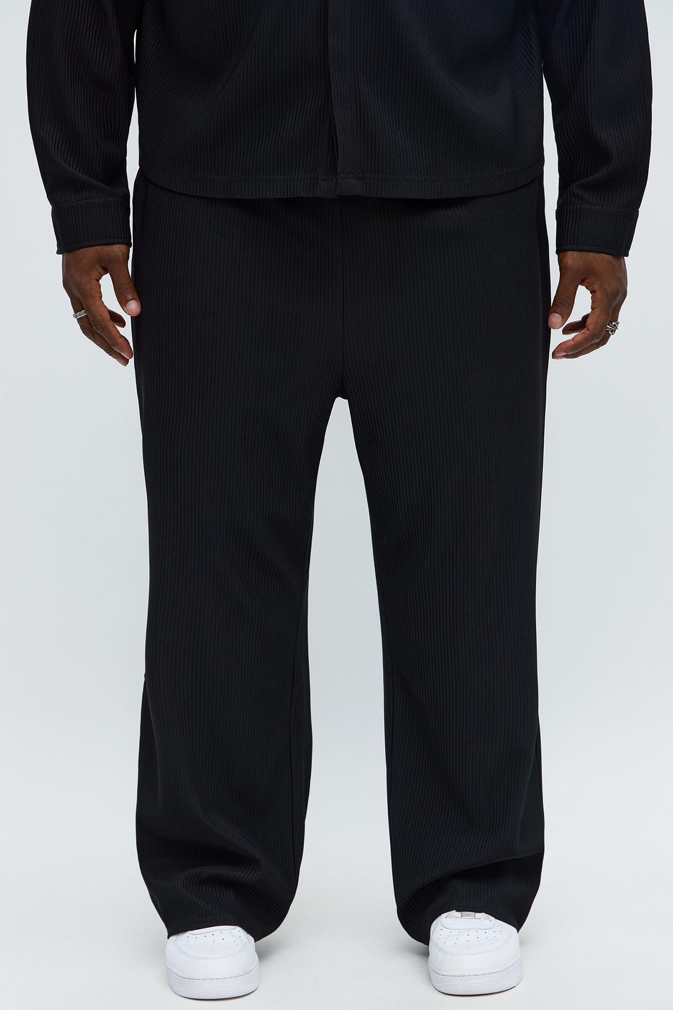 Show Up Baggy Elastic Waist Pant - Black Product Image