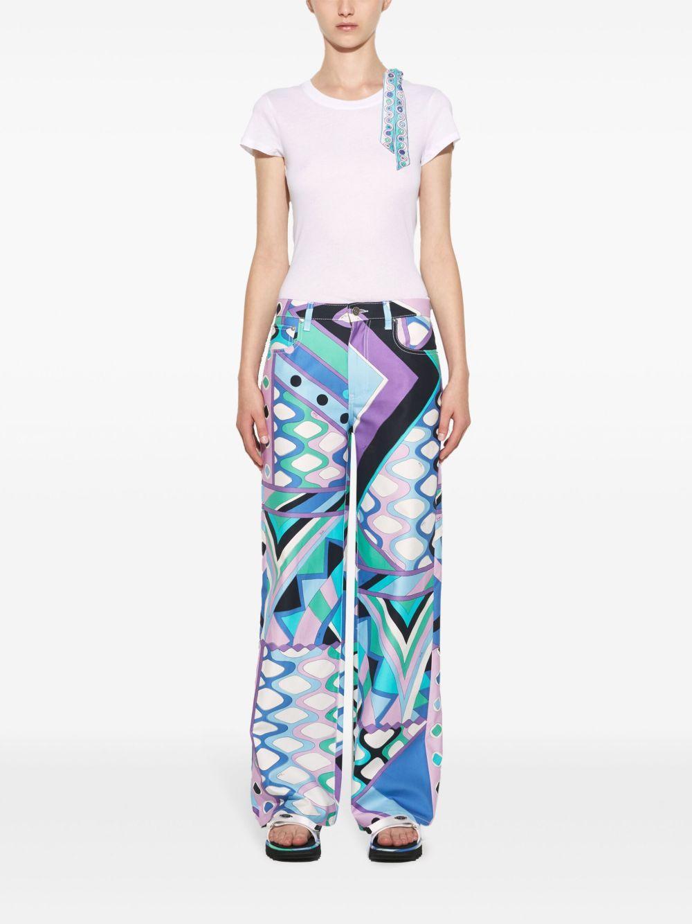 Iride-print cotton T-shirt Product Image