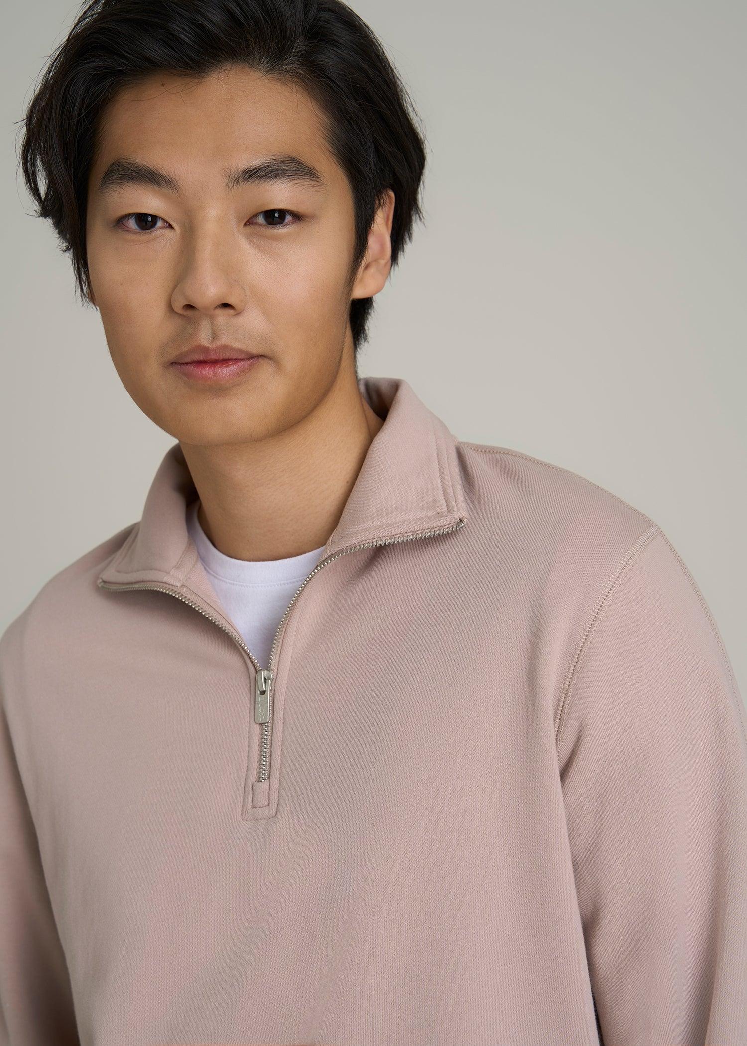 Wearever 2.0 French Terry Quarter-Zip Tall Men's Sweatshirt in Desert Rose Product Image